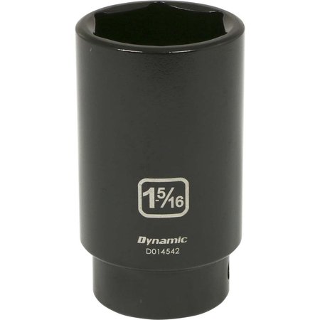 DYNAMIC Tools 1/2" Drive 6 Point SAE, 1-5/16" Deep Length, Impact Socket D014542